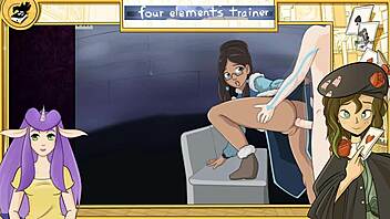 Avatar lesbians orgy in the four elements trainer 😍
