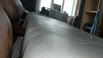 Fucking the Mattress Hole and Cumming on It – Intense Gay Masturbation