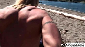 cute blonde gay guy gets naked for fun