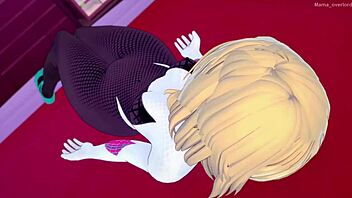spider gwen wants to fuck using her suit in the love hotel adult version with uncensored 3d cartoon anime hentai