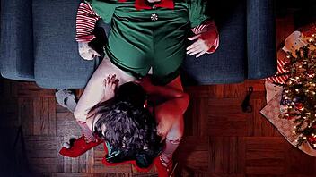 santa's helpers bbw enjoys doggystyle and cowgirl. she loves anal assfucking with toys and cum