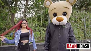 horny rosario red fucks milky bear