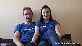 Shy izzy bent over for doggystyle blowjob?