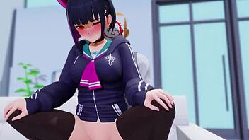 kazusa in a 3d anime hentai adventure