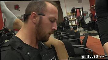 A robbery suspect in a hardcore gay shitting and ass sex movie.