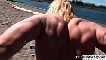 cute blonde gay guy gets naked for fun