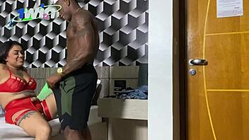 cuckold says 'take my place with this sexy black woman in hotel for monster cock' moaning