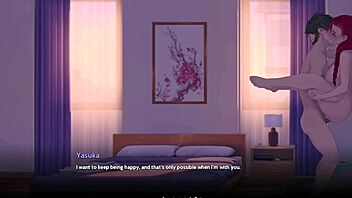 Beautiful anime sex scene with a happy ending
