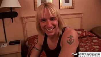 cute blonde gay guy gets naked for fun