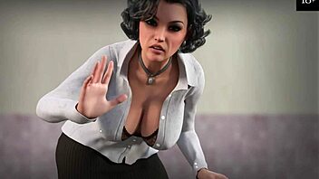 Big cock and boobs in anime game