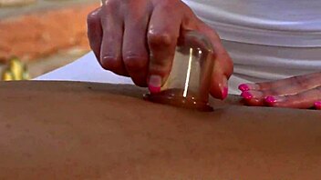 young 18+ blonde says 'finger my pussy for squirting orgasm on oiled hunk' in massage