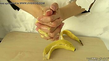 Crush That Banana With Messy Hand Fetish!