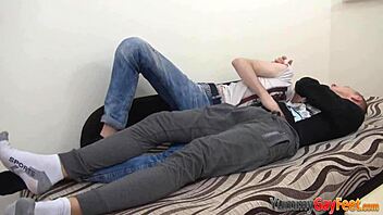 Twinks Swapping Footjobs and Screwing Hard!