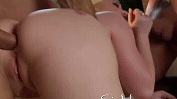 Hot blonde milf's ass fucked in pool by cleaners