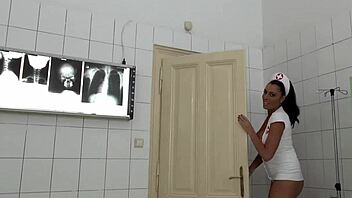 Big boobs horny nurse seduces patient in hospital 😏