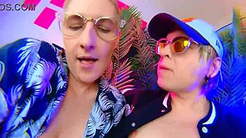 homemade video of blonde couple kissing in kinky session