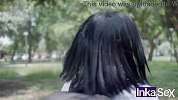 shy latina college girl skips classes, caught by stranger with huge dick