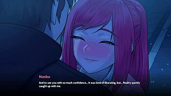 Beautiful anime sex scene with a happy ending