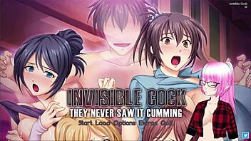 Invisible cock adventures of the invisible man in 3d cartoon anime hentai