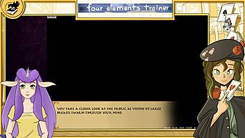 Avatar lesbians orgy in the four elements trainer 😍