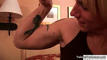 cute blonde gay guy gets naked for fun