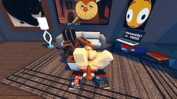 i cum in gangbang with huge cocks and double penetration in roblox