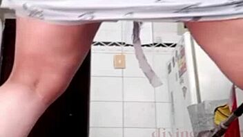 teen plays with cock in hot video call