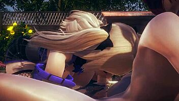 genshin impact hentai - pov fischl blowjob and cum at her face - japanese asian manga anime game porn