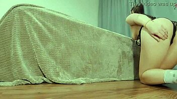 Sexy girl performs anal masturbation with dildo, reaching a massive orgasm in homemade video