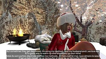 The young wife of santa casually fucks with the elves in a group scene