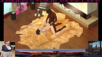 jonnystone takes home asian girl in hentai anime with big black cock interracial scene