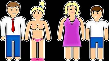 Petite blonde teen catches stepbro peeping on her natural tits