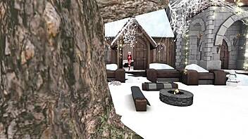 The young wife of santa casually fucks with the elves in a group scene