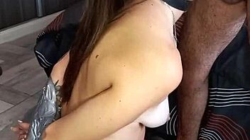 Latina wife gets spanked on her beautiful big ass in doggystyle fucking