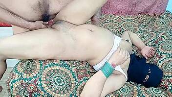 Big ass Indian wife in hijab gets rough anal