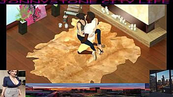 jonnystone takes home asian girl in hentai anime with big black cock interracial scene