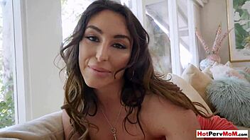 my busty milf stepmom gets special attention on her pussy