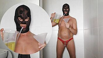 i drink pee from this kinky dutch man peeing on me