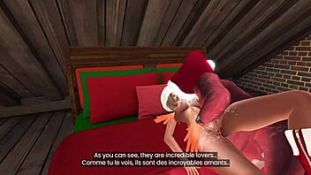 The young wife of santa casually fucks with the elves in a group scene