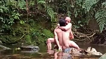 A hot gay group sex scene in a beautiful Brazilian location