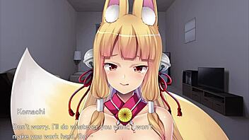 fox girl masturbating in ejaculation game