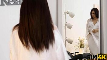 Seductive Brunette Loves Licking Her Man’s Butt in Kitchen Play