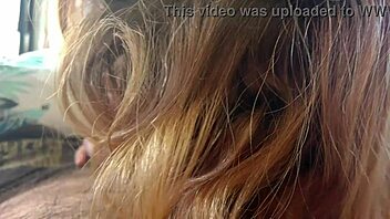 Bettie Hayward gives a deepthroat blowjob to her stepson.