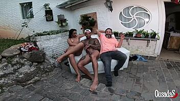 Amaya Takayo distracts Jhonny Gab during double penetration