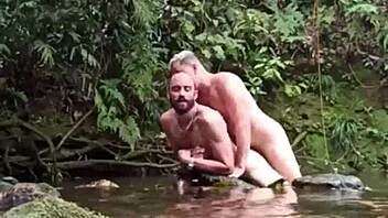 A hot gay group sex scene in a beautiful Brazilian location