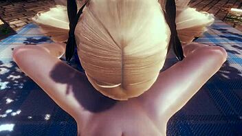 genshin impact hentai - pov fischl blowjob and cum at her face - japanese asian manga anime game porn