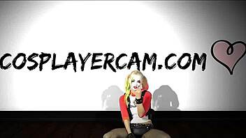 cosplay babe goes crazy on cock in webcam chat