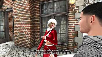 The young wife of santa casually fucks with the elves in a group scene