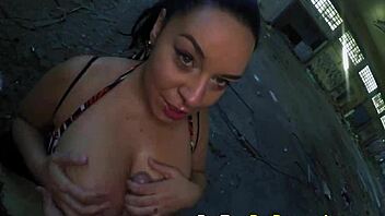 Check out this babe getting her hooters pounded hard!