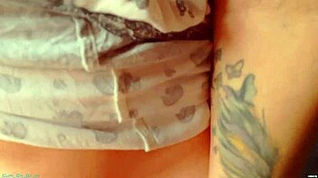 hot milf pulls pantyhose up full of cum